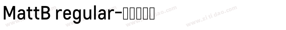 MattB regular字体转换